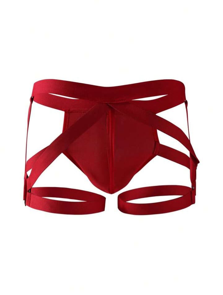 Men Solid Cut Out Underwear